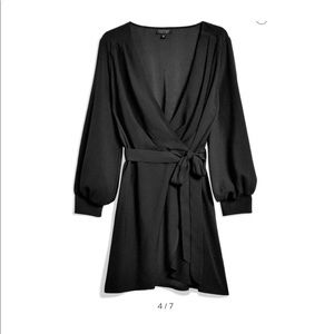 Topshop Bubble Satin Wrap Dress